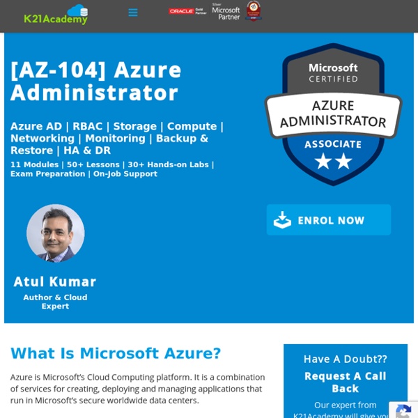 [AZ-104] Microsoft Azure Administrator Training
