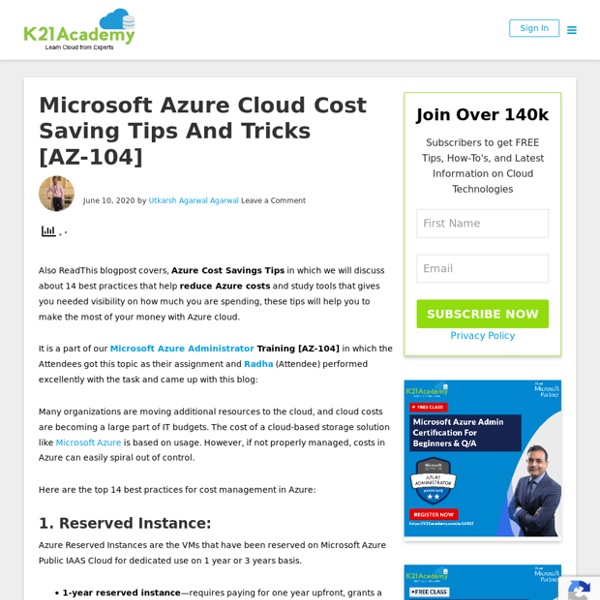 Microsoft Azure Cloud Cost Saving Tips And Tricks