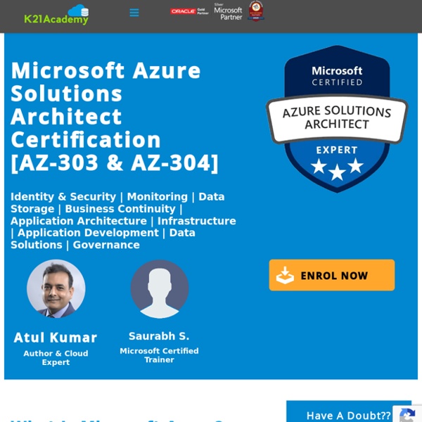 Microsoft Azure Solutions Architect Certification Training Pearltrees