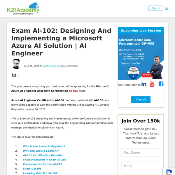 Microsoft Azure AI Engineer Associate Certification AI-102