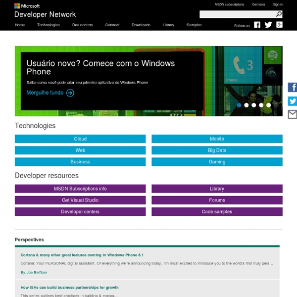 MSDN – the Microsoft Developer Network - Aurora