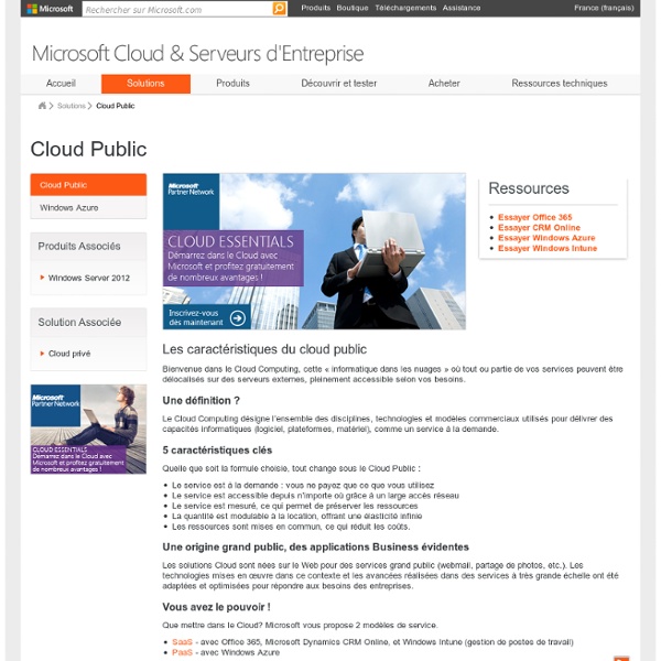 Les caractéristiques du Cloud - Le Portail des Décideurs Informatiques