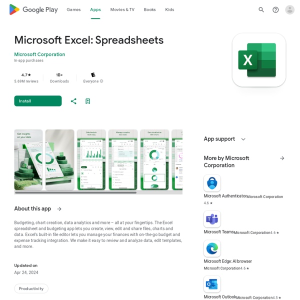 Microsoft Excel: View, Edit, & Create Spreadsheets - Apps on Google Play