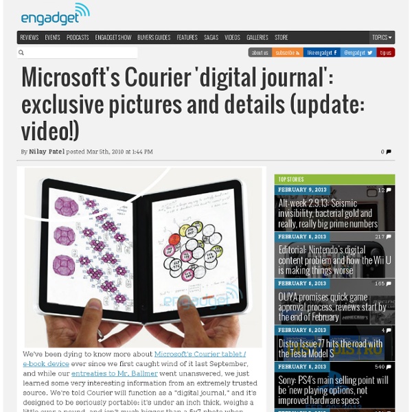 Microsoft's Courier 'digital journal': exclusive pictures and details (update: video!)