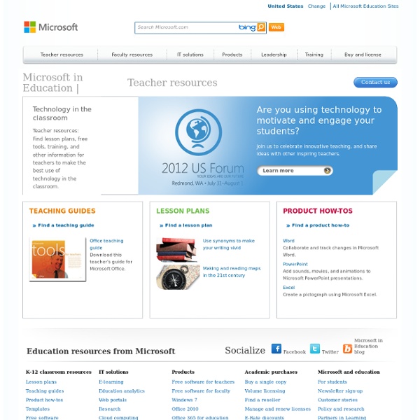 Teacher resources, classroom lesson plans, and free tools: Microsoft Education