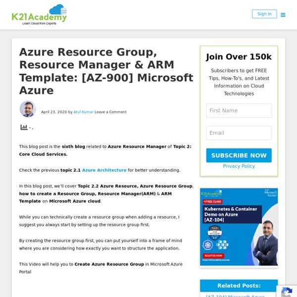 Azure Resource Group: [AZ-900] Microsoft Azure Fundamentals