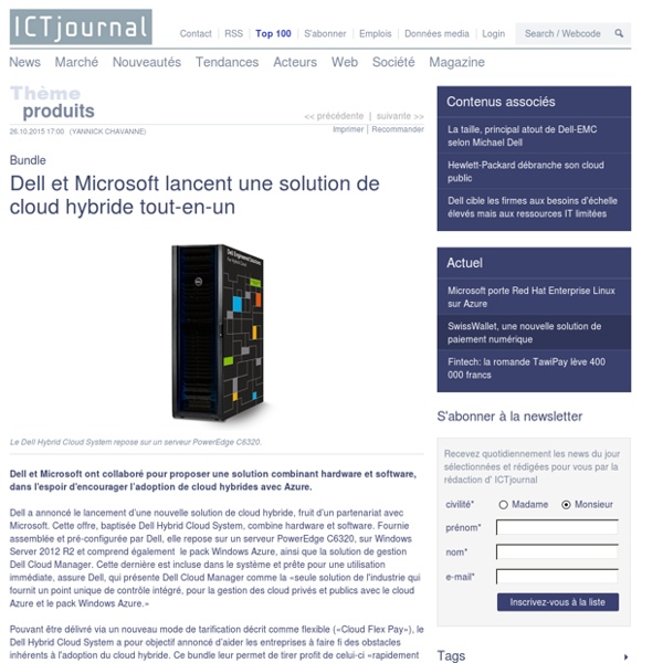 Dell et Microsoft lancent une solution de cloud hybride tout-en-un