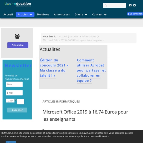 Microsoft Office 2019 à 16,74 Euros pour les enseignants