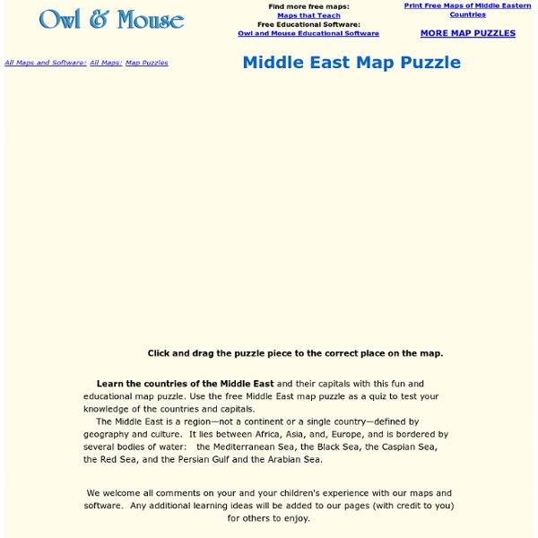 Middle East Map Puzzle
