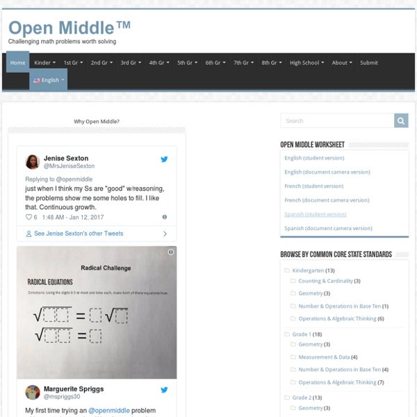 Open Middle Pearltrees