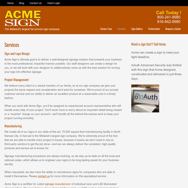 Full Service Sign Company in Kansas City – Acme Sign Inc.