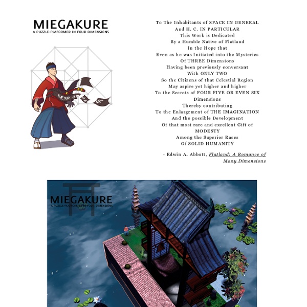 Miegakure: A puzzle-platforming game in four dimensions