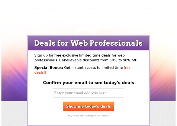 Deals for Designers and Developers
