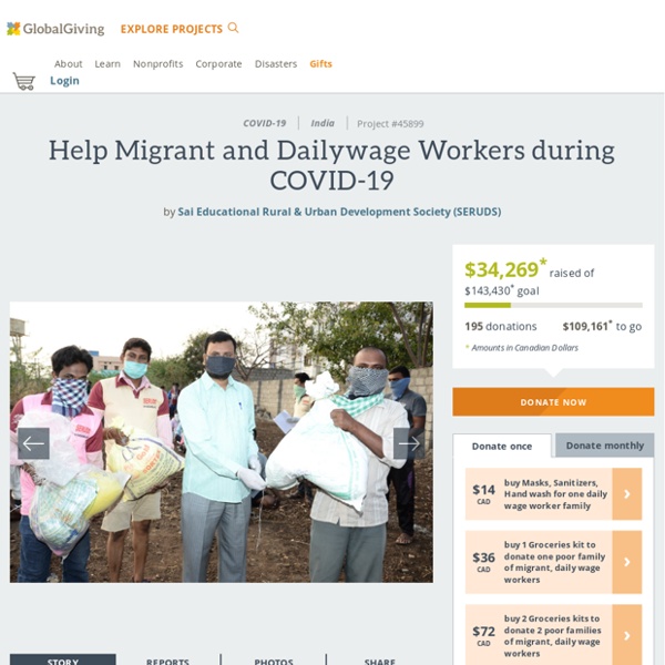 Help Migrant and Dailywage Workers during COVID-19