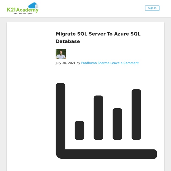 Migrate SQL Server to Azure SQL Database