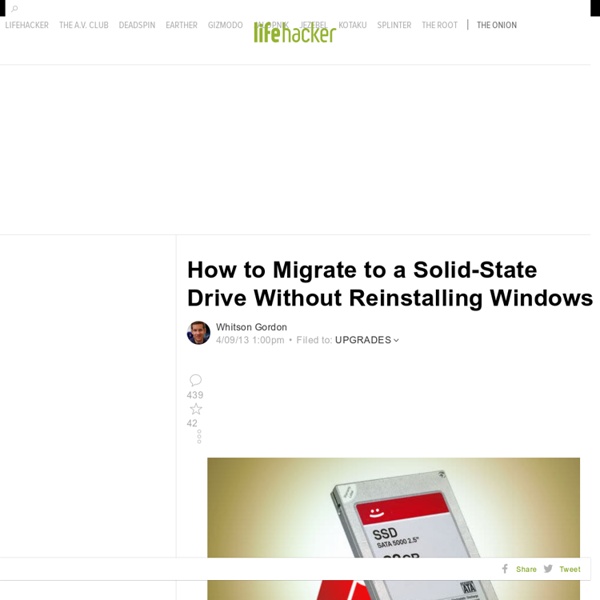 How to Migrate to a Solid-State Drive Without Reinstalling Windows