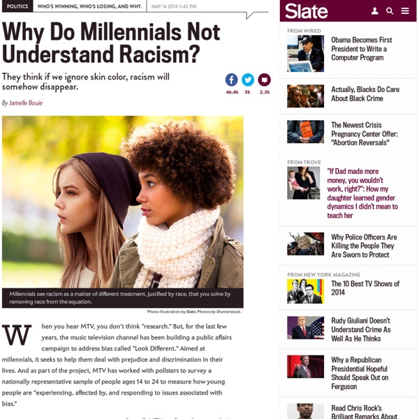 Millennials, racism, and MTV poll: Young people are confused about bias, prejudice, and racism.