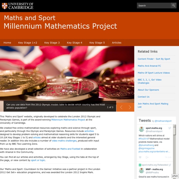 Maths and Sport: Countdown to the Games