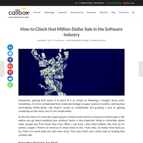 How to Clinch that Million-Dollar Sale in the Software Industry