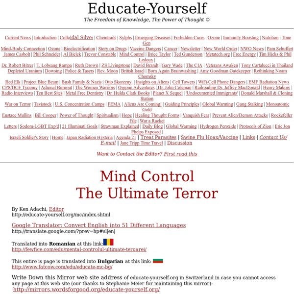 Mind Control-The Ultimate Terror