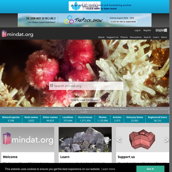 Mineralogy Database - Mineral Collecting, Localities, Mineral Photos and Data