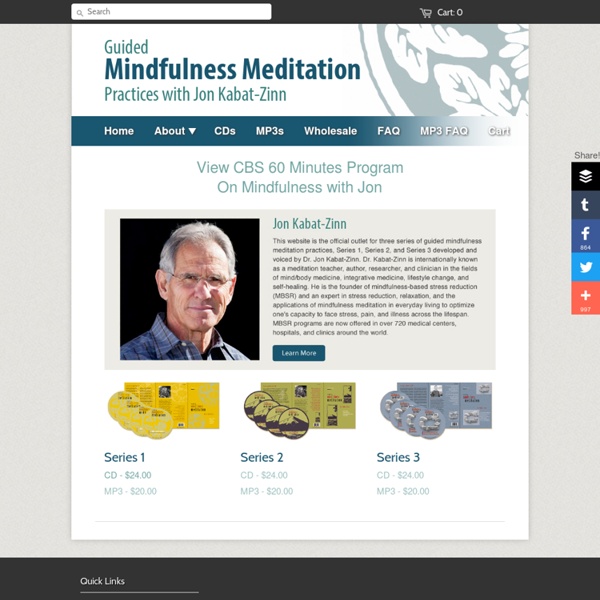 Mindfulness CDs and Tapes - Meditation CDs and Tapes - Stress Reduction CDs and Tapes By Jon Kabat-Zinn