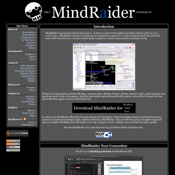 MindRaider - Personal Notebook and Outliner