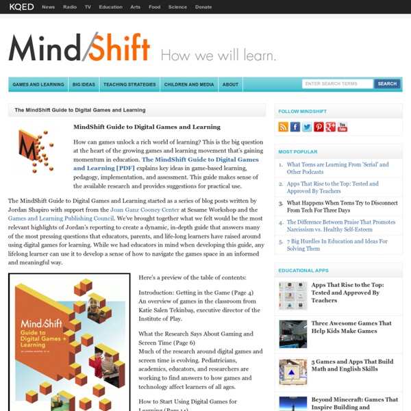 Mindshift's Guide To Game-Based Learning