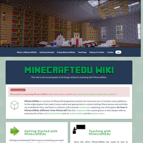 MinecraftEdu wiki