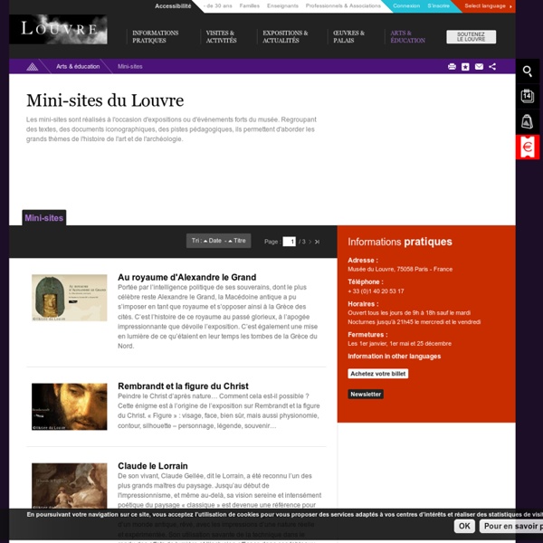 Mini-sites du Louvre