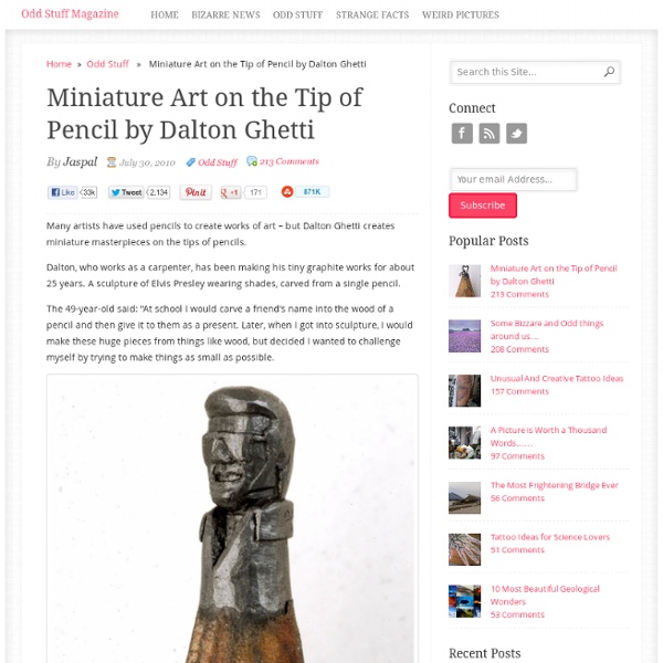 Miniature Art on the Tip of Pencil by Dalton Ghetti