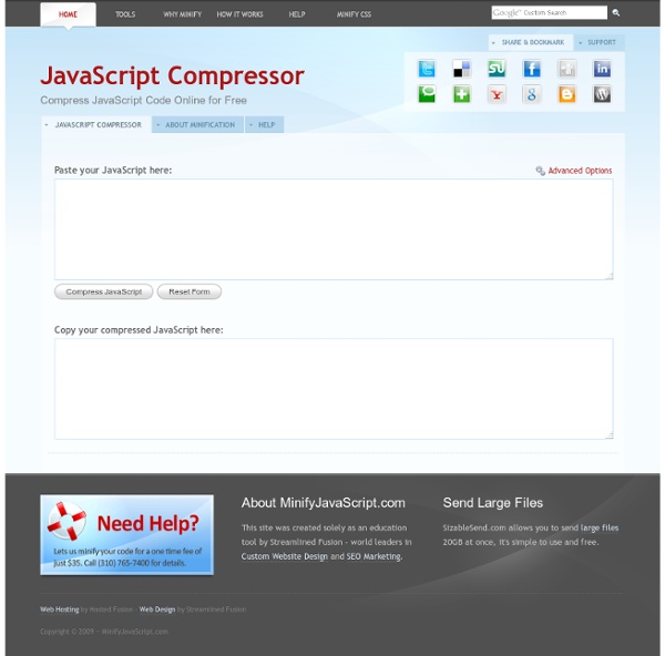 Minify JavaScript - Free JavaScript Compressor