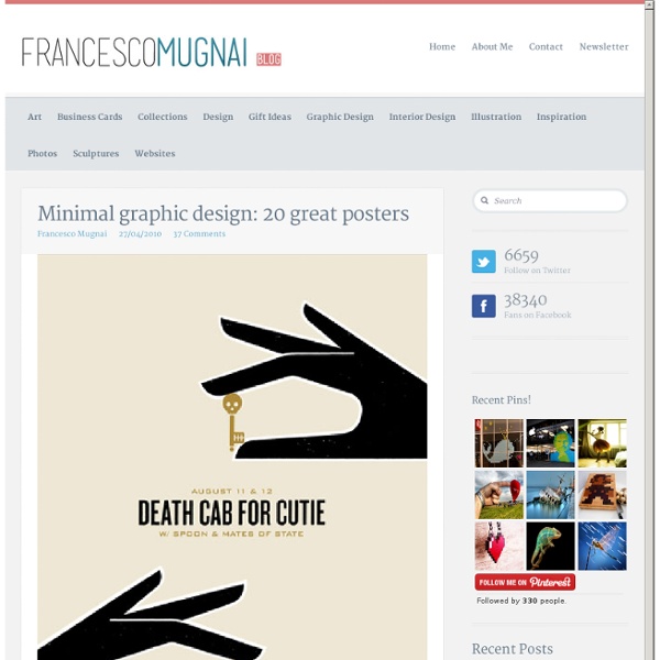 Minimal graphic design: 20 great posters - FrancescoMugnai.com - Graphic Design Inspiration and Web Design Trends