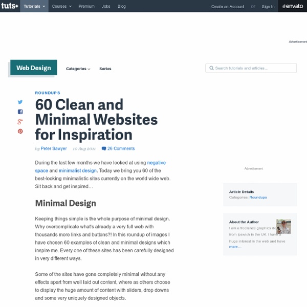 60 Clean and Minimal Websites for Inspiration