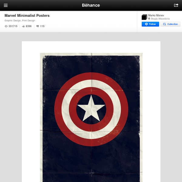 Marvel Minimalist Posters on the Behance Network