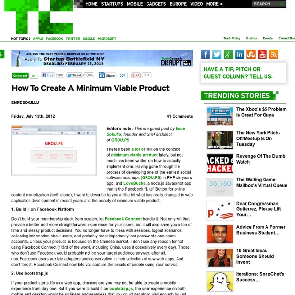 How To Create A Minimum Viable Product