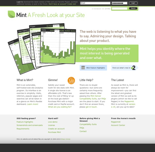 Mint: A Fresh Look at your Site