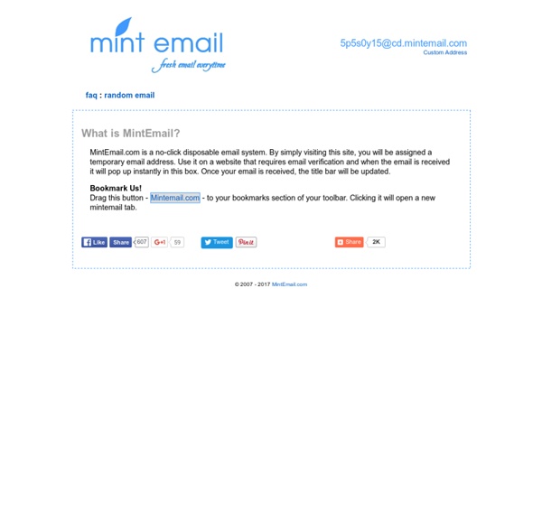 MintEmail.com - Temporary Email Address