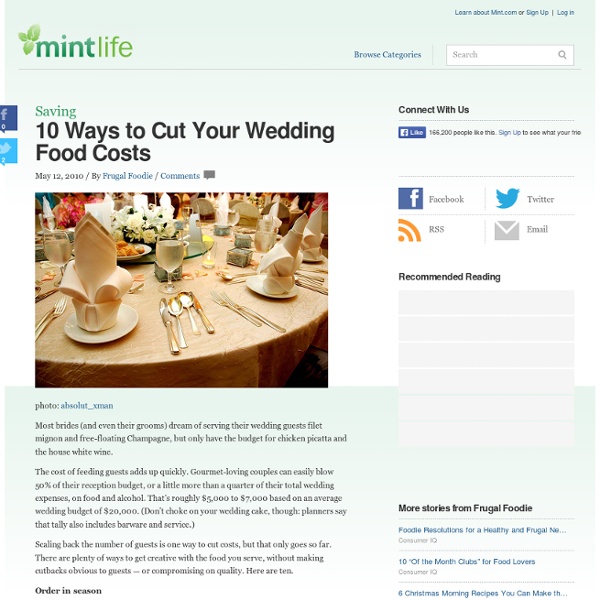 10 Ways to Cut Your Wedding Food Costs