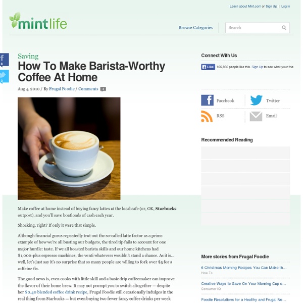 How To Make Barista-Worthy Coffee At Home