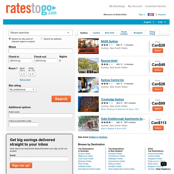 Last Minute Hotel Deals - Rates To Go