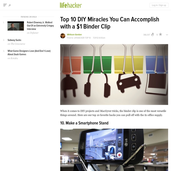 Top 10 DIY Miracles You Can Accomplish with a $1 Binder Clip