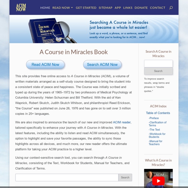 A Course in Miracles Online Version for ACIM Students