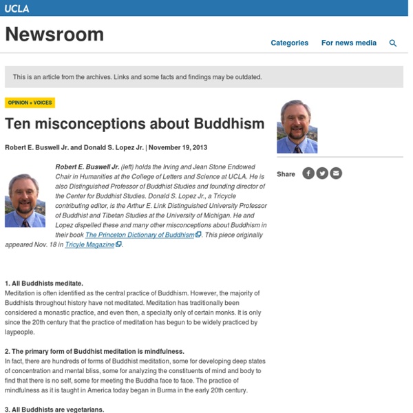 Ten misconceptions about Buddhism