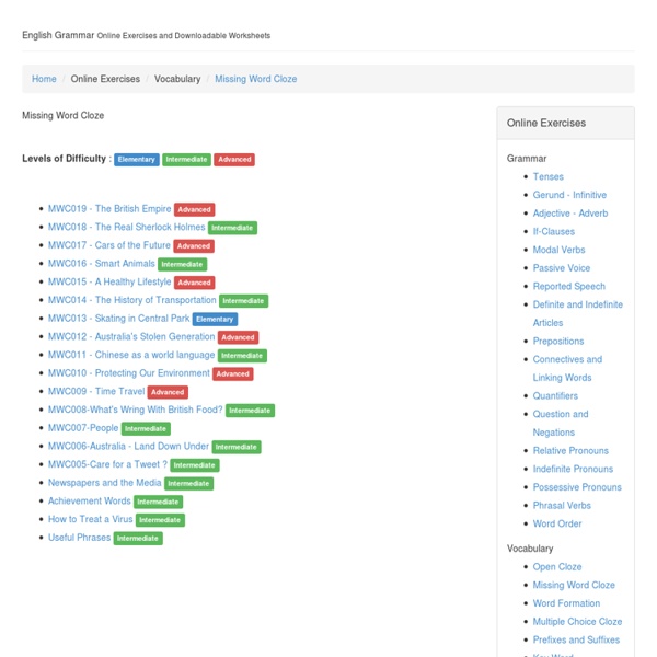 missing-word-cloze-online-exercises-english-grammar-and-vocabulary-pearltrees