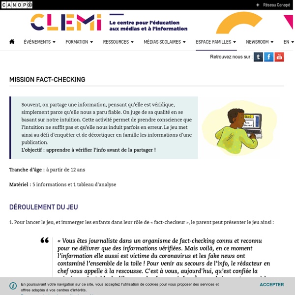 Mission Fact-checking - CLEMI