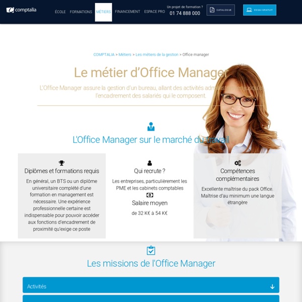Fiche métier Office Manage : missions, salaire, diplôme