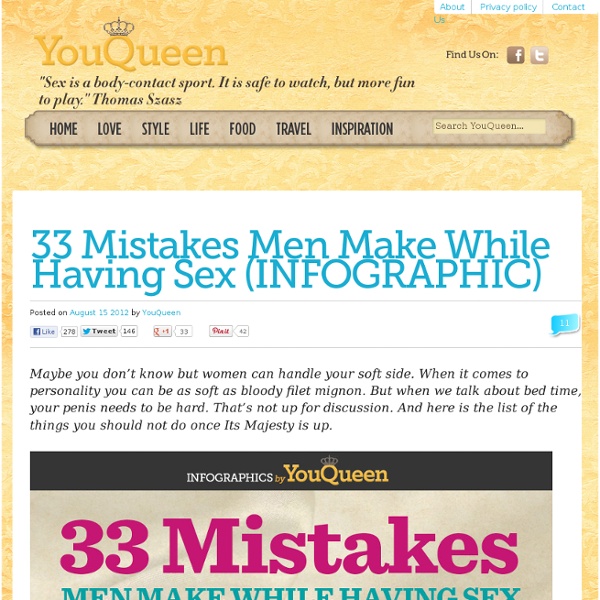 33 Mistakes Men Make While Having Sex (INFOGRAPHIC)