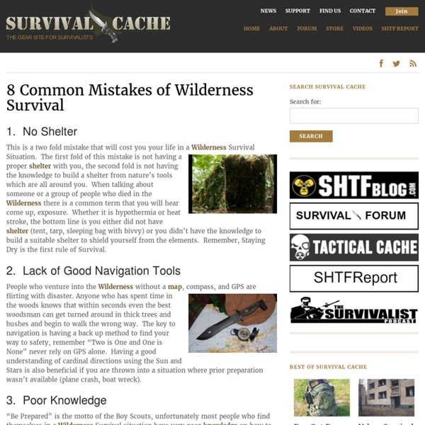 8 Common Mistakes of Wilderness Survival