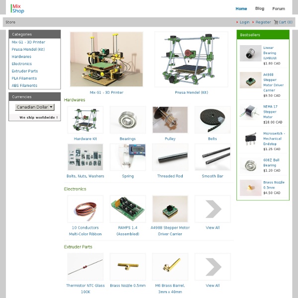 Mixshop 3D Printer, RepRap Prusa Mendel Parts